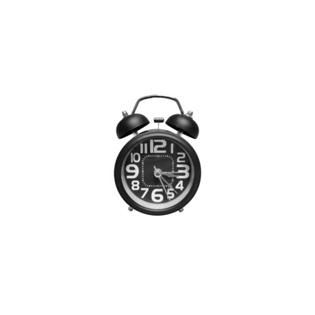 Reloj despertador retro metálico de campana doble 8*12 Negro