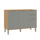 BAJO MESADA 1200 3P MOBILIARIO COCINA MDF COLORS FREIJO Y FREIJO Y VERDE