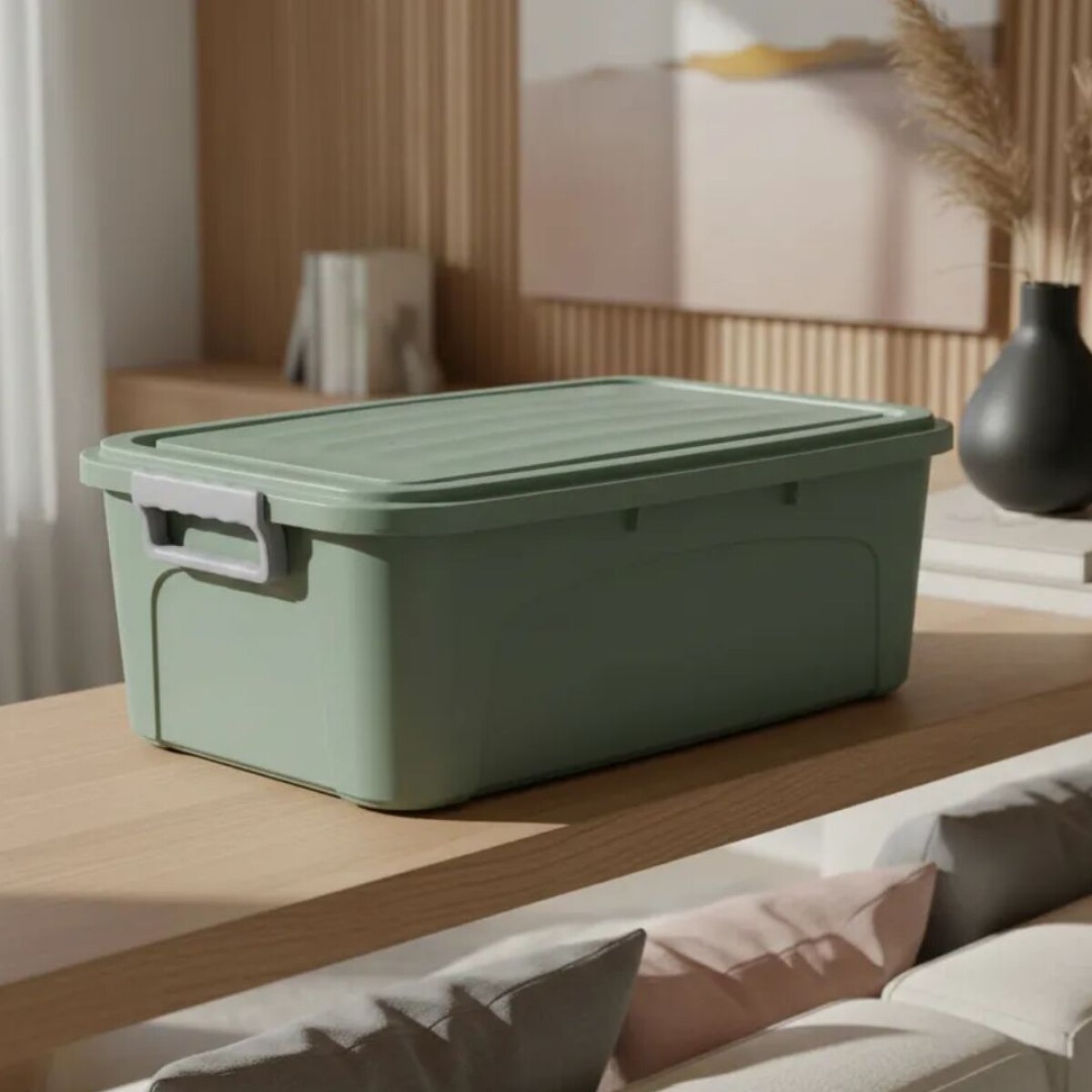 CAJA ORGANIZADORA APILABLE 30 LITROS - Verde 