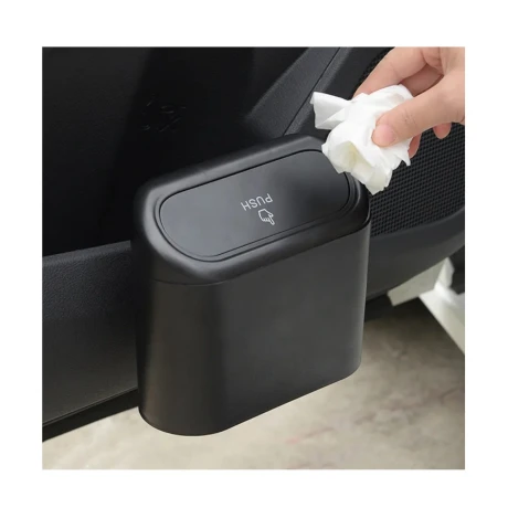 BASURERO PARA PUERTA DE AUTO CON TAPA RETRÁCTIL 15.5*6.5*14CM 001