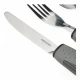 Set Cubiertos Adaptados Artritis, Temblor Manos Gris