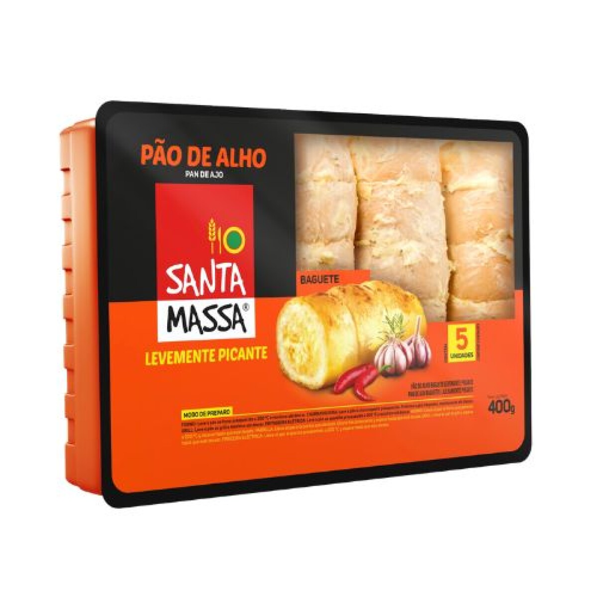 Pan de ajo picante Santa Massa - 400 g 