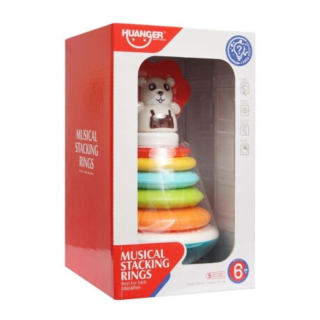 Juego Didáctico Musical de Encastre y Balanceo Bebé Huanger Blanco