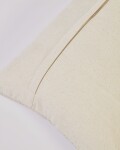 Almohadón Bibiana de lana y algodón beige con estampado marrón y terracota 30 x 50 cm