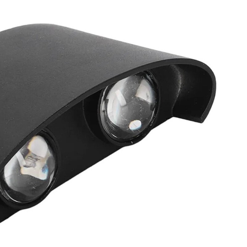 ARTEFACTO EXTERIOR BOLSANO PARA ADOSAR EN PARED BIDIRECCIONAL 10W Artefacto Exterior LED Bolsano Para Adosar Bidireccional 10W Negro