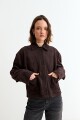 Chaqueta en gamuza MARRON