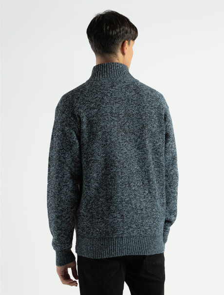 Campera de Punto Lisa Forrada Gris Oscuro