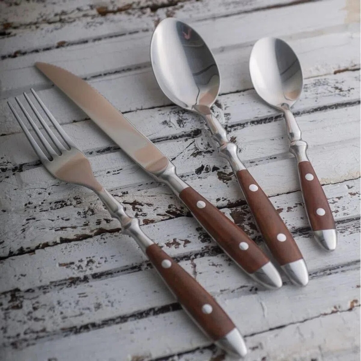 Set de Cubiertos Volf 24 piezas Bistro Madera 