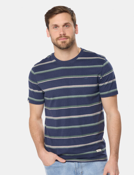 REMERA RAYADA Azul