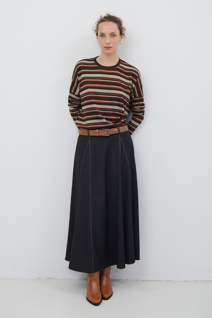 FALDA JEAN TEXTIL NEGRO