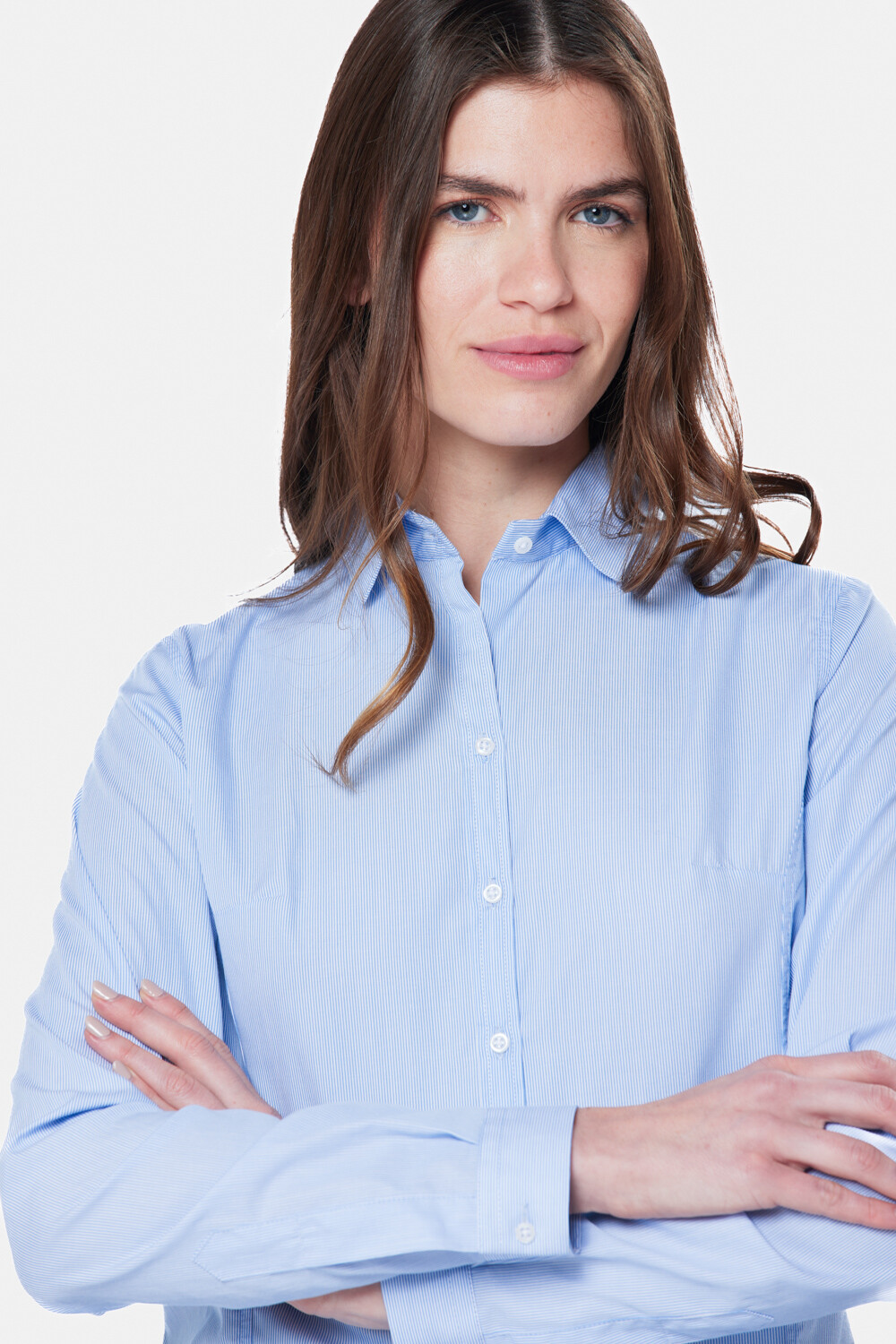 CAMISA ENTALLADA Azul