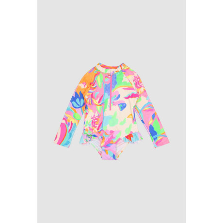 Malla manga larga unicornio 2-10y Pink neon