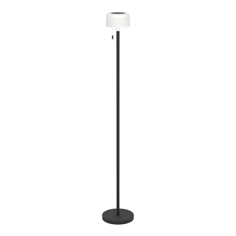 Lámpara de pie negro-blanco solar RGBWW IP54 EG3692