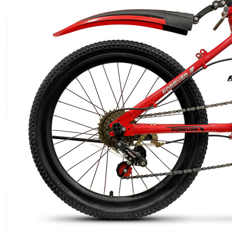 Bicicleta Montaña Plegable Rodado 20 Para Niños Rojo