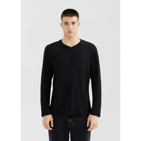 CAMISETA ML MASC PRETO ESCURO