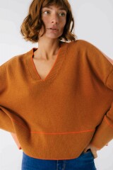 Sweater Saela Camel/Salmon