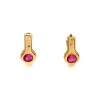 Caravanas Rubí Aro Oval de oro- Oro bajo - Rubí- CA8126 conpiedra