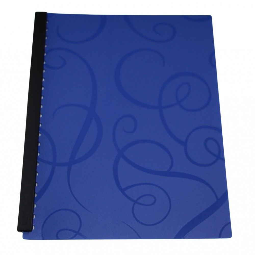 CARPETA TAMAÑO A4 CON 20 FUNDAS Y RULO COLOR AZUL