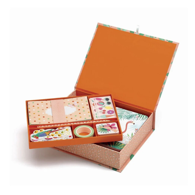 Mi set de papelería Marie Box Lovely Paper Djeco Mi set de papelería Marie Box Lovely Paper Djeco