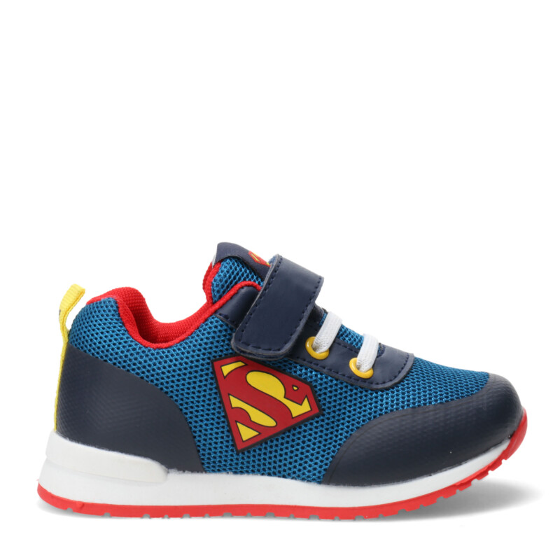Championes Infantiles Superman c/Velcro Azul Marino - Azul - Rojo