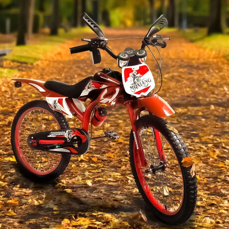 Bicicleta Moto Cross R16 Niño C/ Sonido y Accesorios Rojo