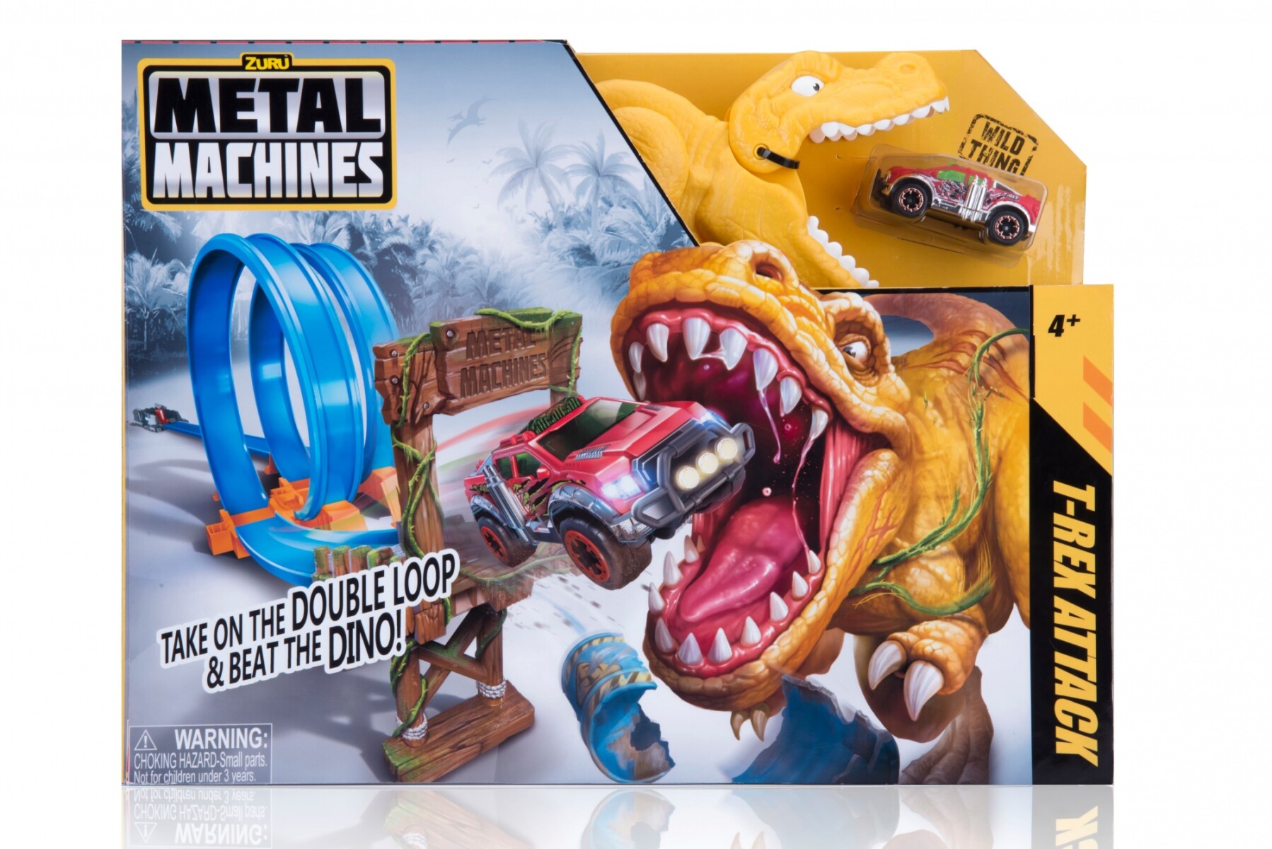Pista Lanzador T-rex Atack con Vehículo Metal Machines - 001 