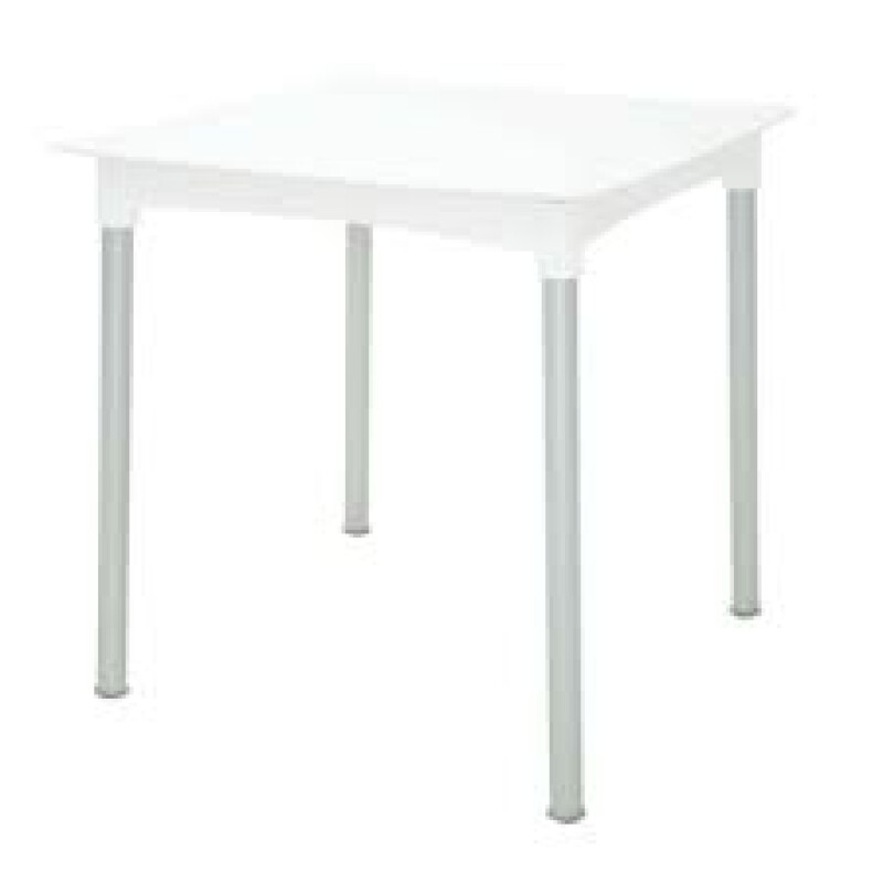 Mesa Tramontina Diana de plástico BLANCO con patas de aluminio Mesa Tramontina Diana de plástico BLANCO con patas de aluminio