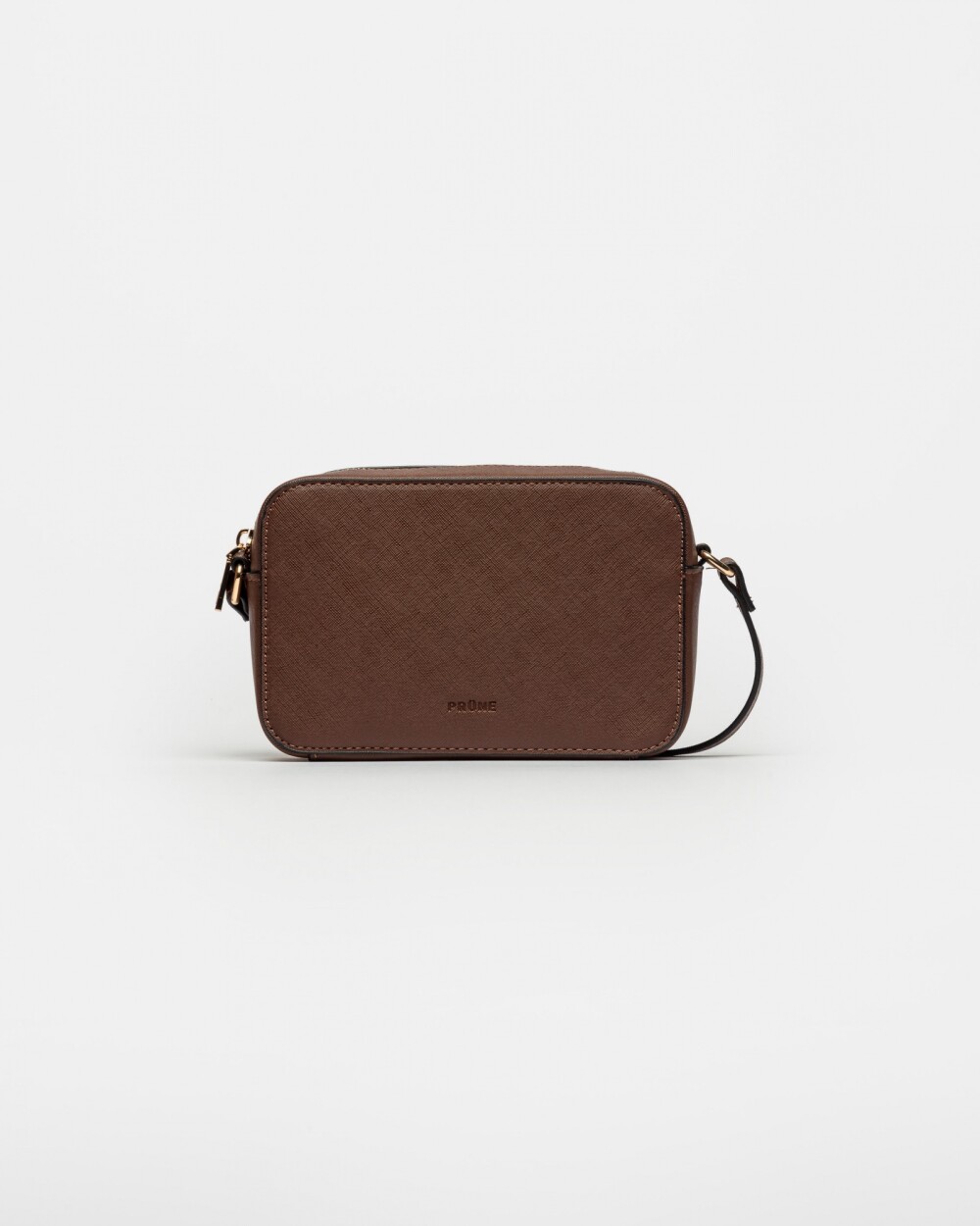 Mini Bag Lane En Efecto Cuero Zaffiano Marron