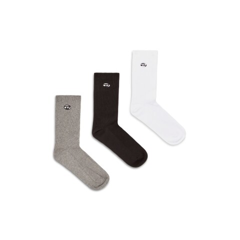 Medias Urbano Para Hombre Skm-D-Oval Socks Gris/Blanco