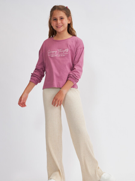 Legging rib oxford Beige Melange