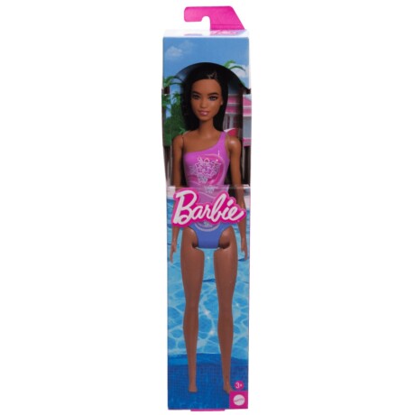 Muñeca Barbie GHH38 con Traje de Baño Varios Modelos LILA-AZUL