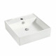 BACHA DE APOYO LOZA BLANCA SOBREPONER SERIE AMELIE 46X46X16 000