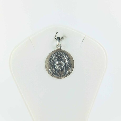 Medalla religiosa de plata 925, Cristo de Espinas. Medalla religiosa de plata 925, Cristo de Espinas.