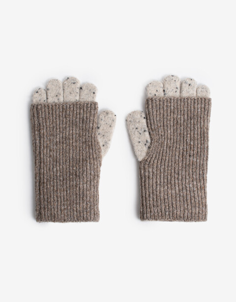 Guantes Tejidos Guante Con Miton Incluido - Combinacion Bicolor