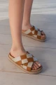 Sandalia Damero Tostado