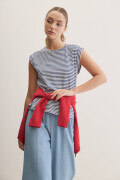 REMERA ALBIZI Blanco/Azul