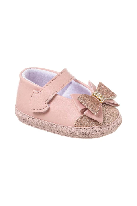 Zapatilla Con Moñita Rosa Con Moñita