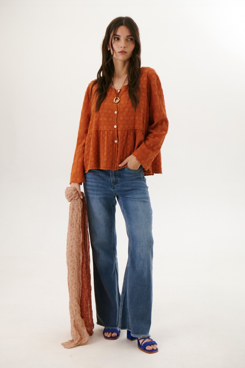 CAMISA BOHEME BRICK
