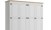 Ropero 4 puertas - Madera maciza - Linea mexicana Blanco