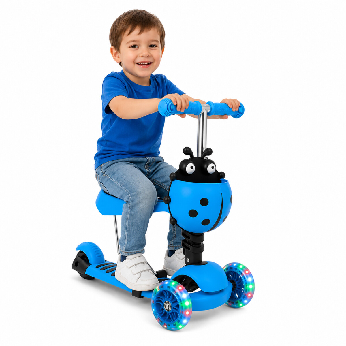 Tripatin Infantil 3 En 1 Luces Led Con Altura Regulable Yj-310 - TRIPATIN 3EN1 YJ-310 
