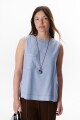 TOP LINO POCKET CELESTE