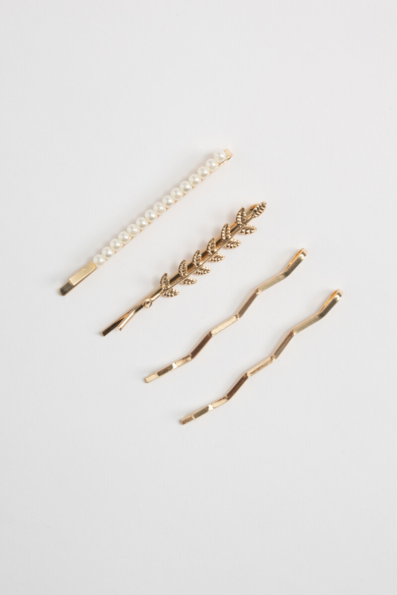 Set x4 ondulines metal Perlas Dorado