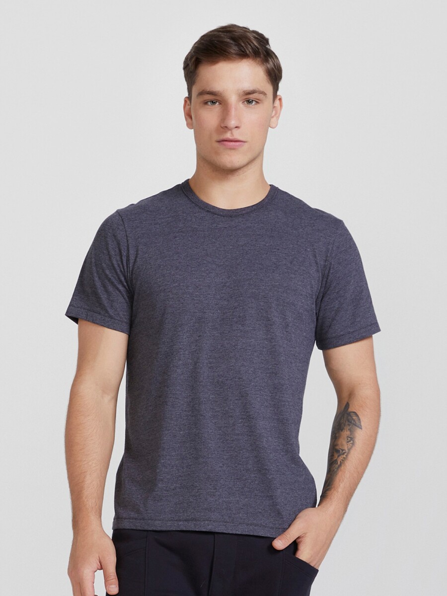 CAMISETA MANGA CORTA SLIM - GRIS OSCURO 