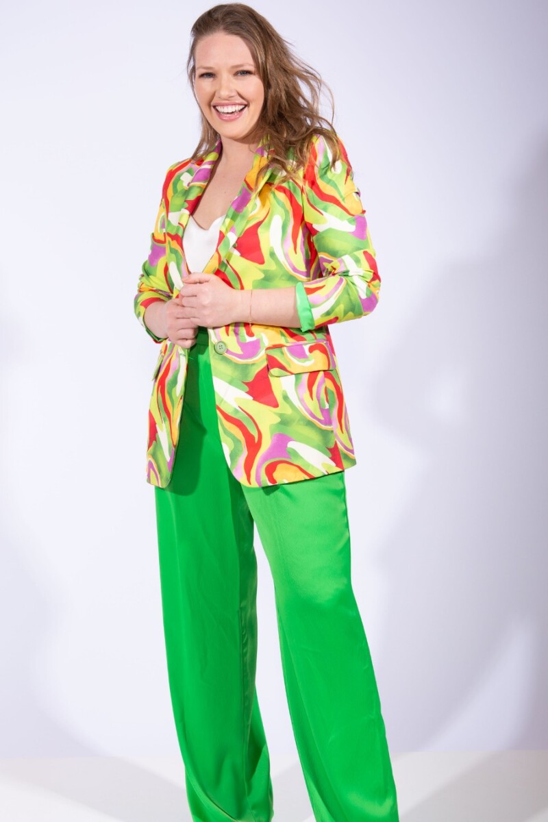 Blazer multicolor Verde Manzana