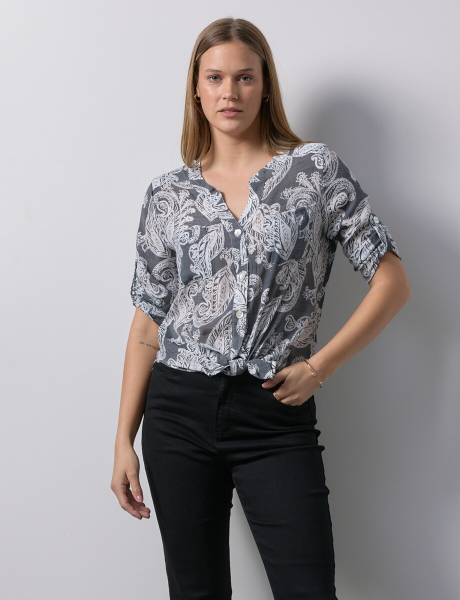 Blusa Nudo - Negro/gris 