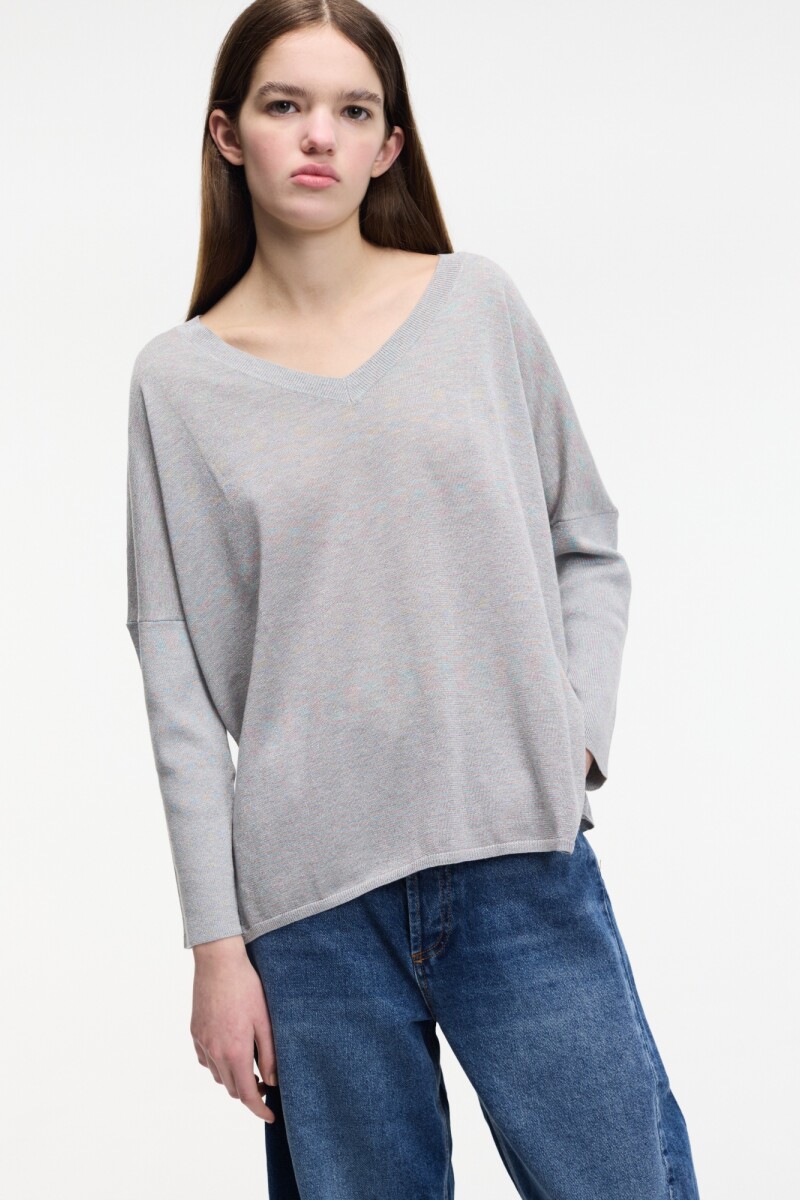 SWEATER V Gris