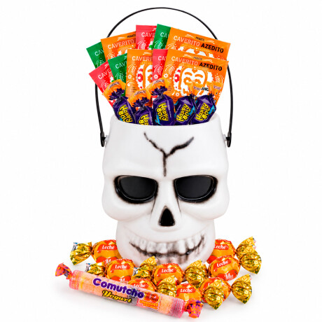 Oferta de halloween | Craneo blanco con golosina Oferta de halloween | Craneo blanco con golosina