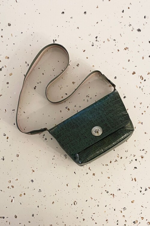 Cartera Sara Crocco Verde