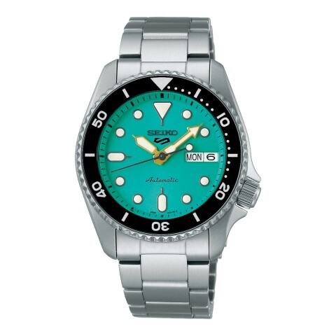 Reloj automático Seiko 5 Sports SRPK33K1 para hombre con correa de acero Plateado
