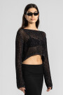 CROP SWEATER Black